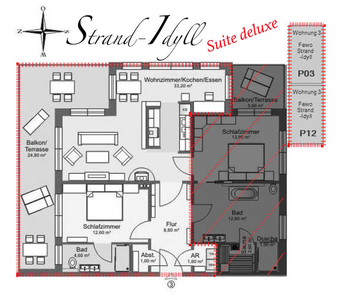 Suite deluxe für 2 Personen